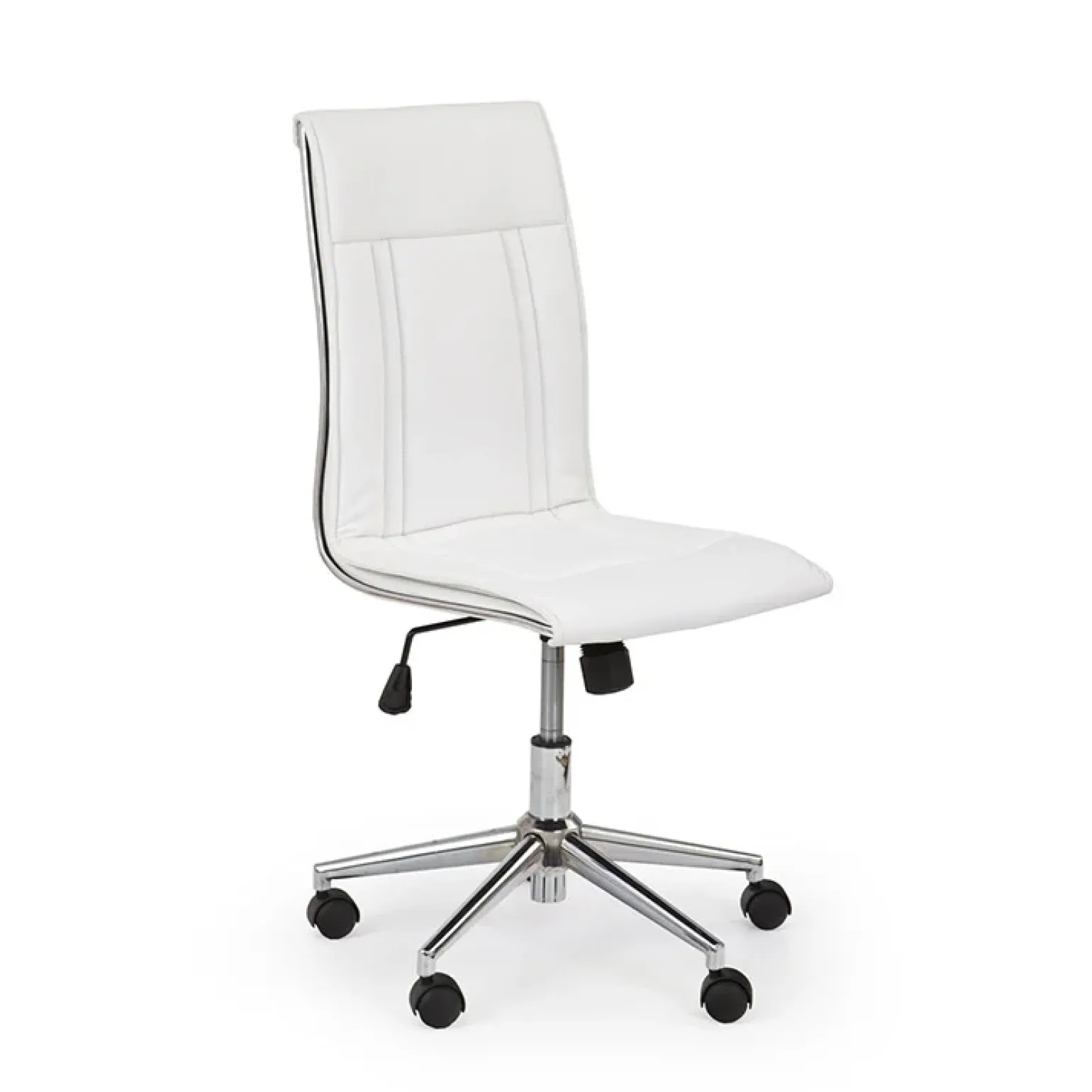 Sedia da ufficio regolabile in ecopelle bianco Odino