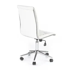 Sedia da ufficio regolabile in ecopelle bianco Odino