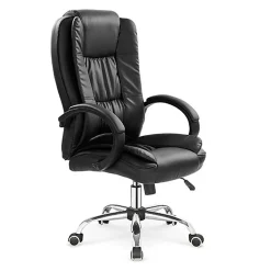 Sedia ergonomica imbottita con braccioli da ufficio presidenziale nera Class