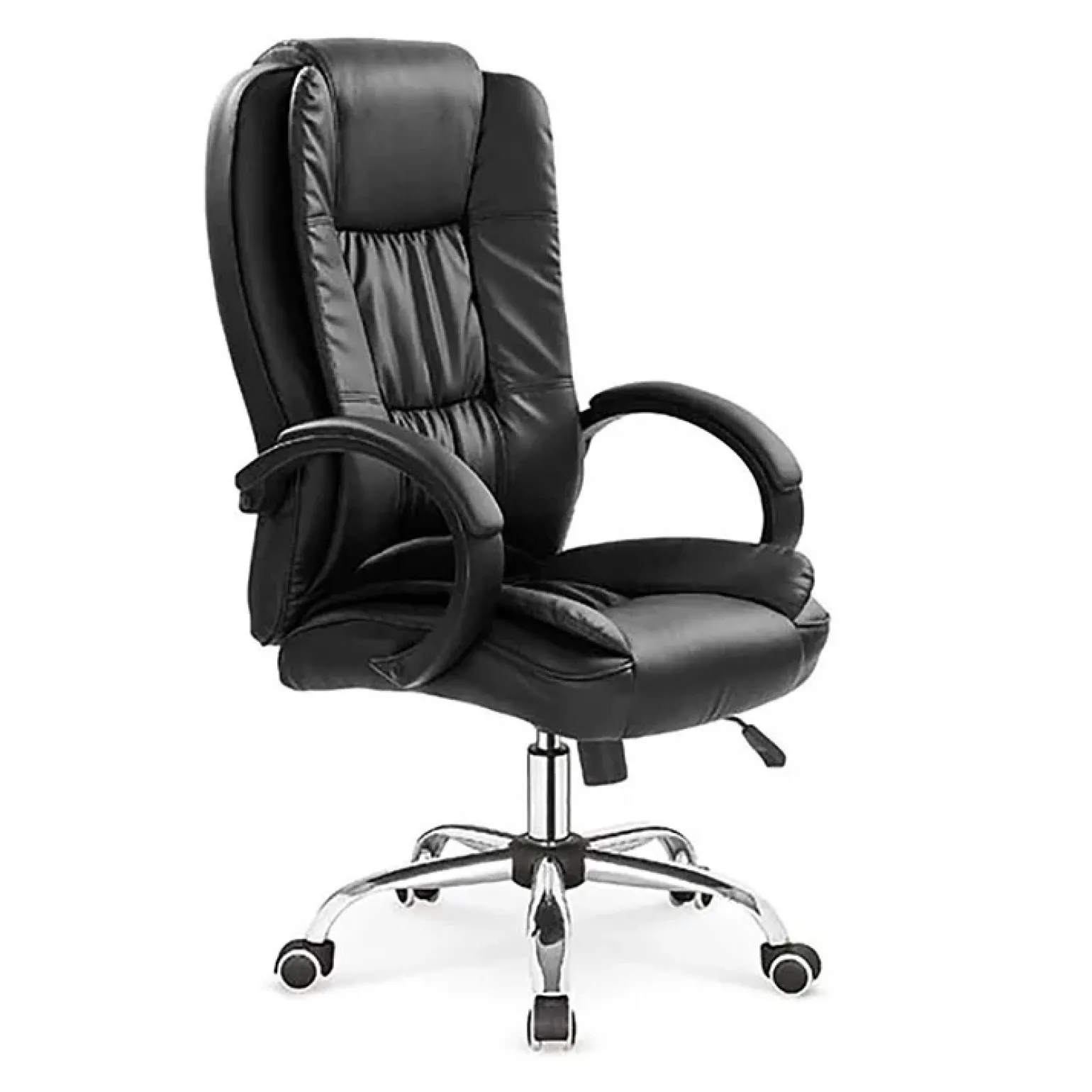 Sedia ergonomica imbottita con braccioli da ufficio presidenziale nera Class