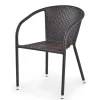 Sedia esterno giardino in rattan marrone acciaio cromato Cubby