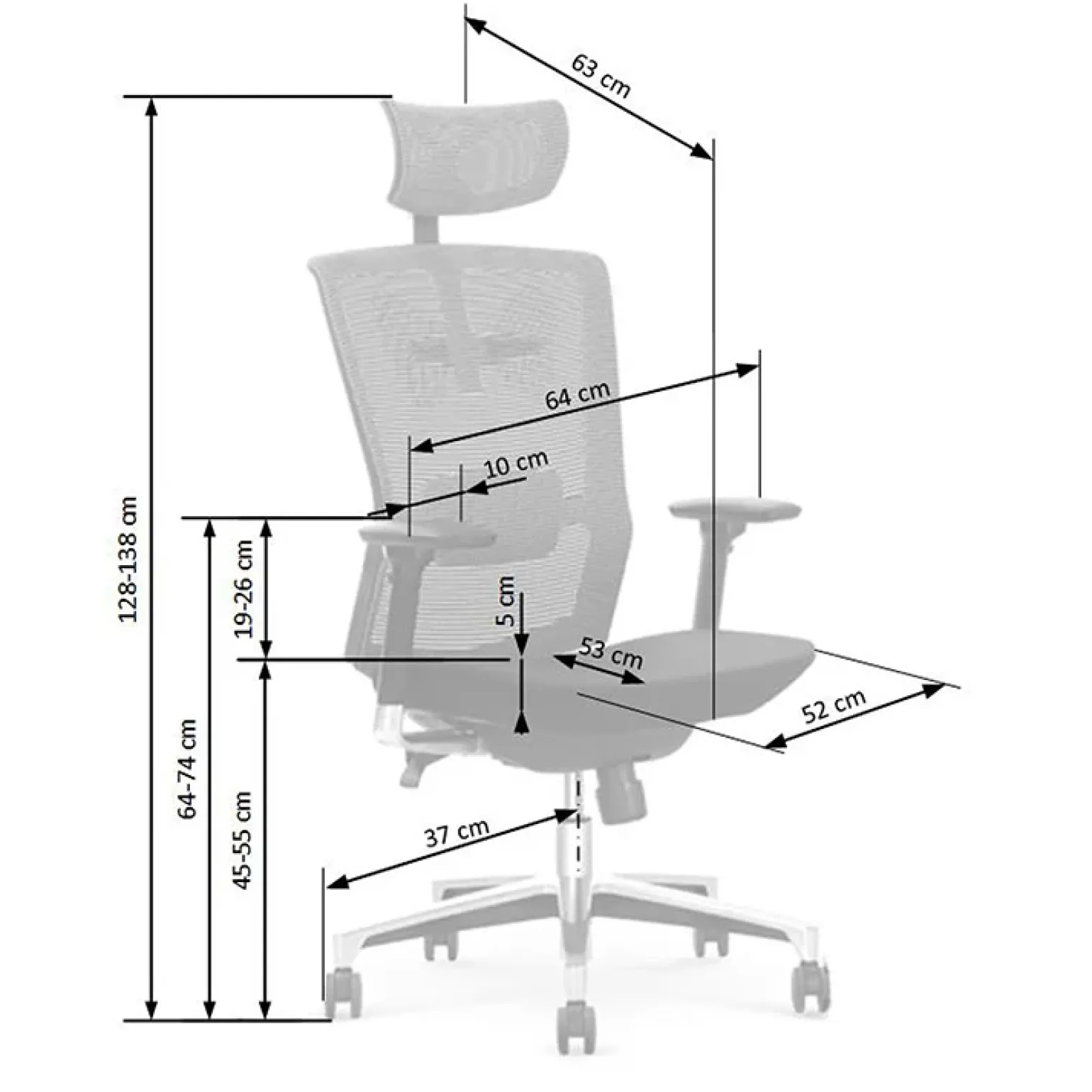 Sedia gaming con ruote regolabile in tessuto nero Torres