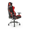 Sedia gaming con ruote regolabile in tessuto rosso nero Degel