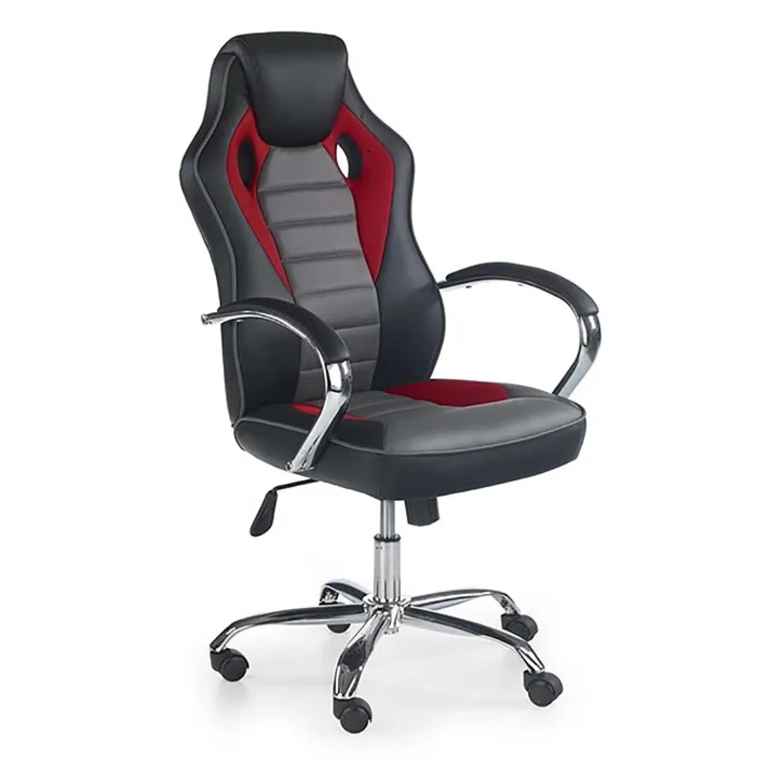 Sedia gaming da ufficio con braccioli nero rosso grigio Lexus