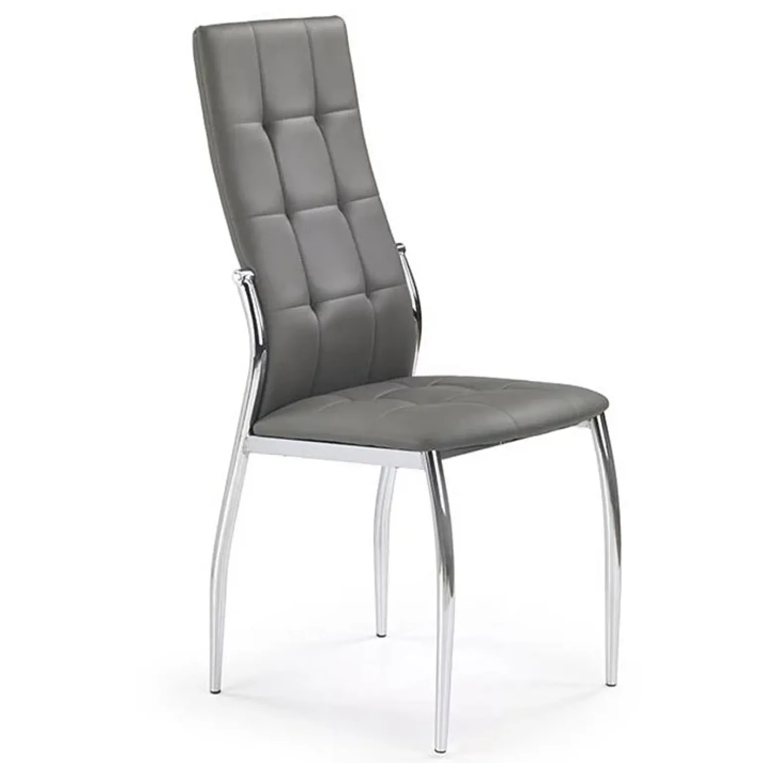 Sedia imbottita da pranzo in ecopelle grigia Sveva Gihome®