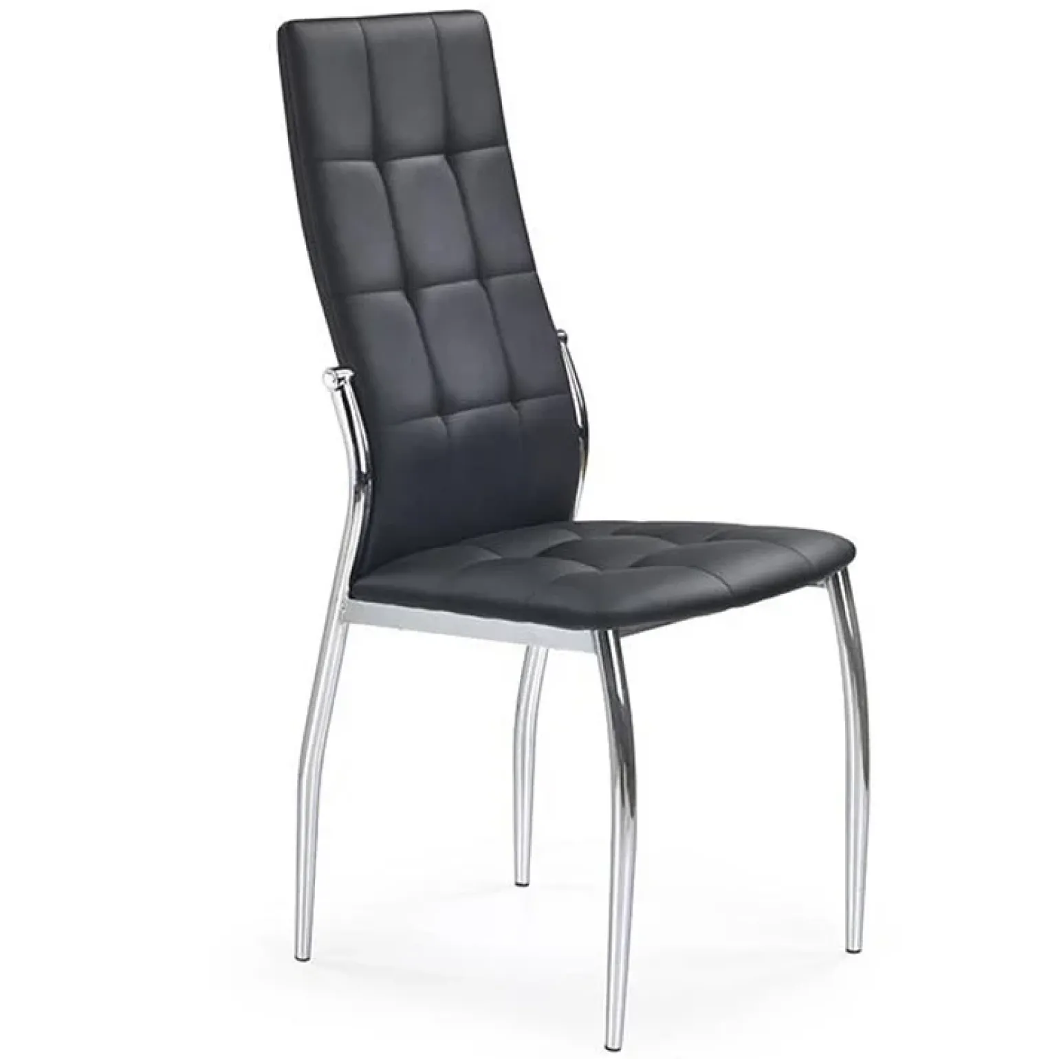 Sedia imbottita da pranzo in ecopelle nera Sveva Gihome®