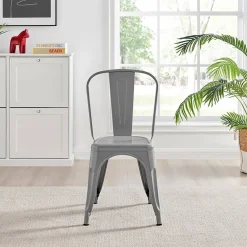 Sedia in metallo impilabile industrial saloon grigio Lix