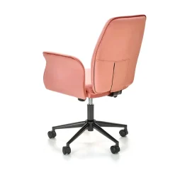 Sedia moderna con braccioli regolabile in velluto rosa Dionisia