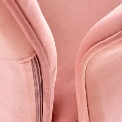Sedia moderna con braccioli regolabile in velluto rosa Dionisia