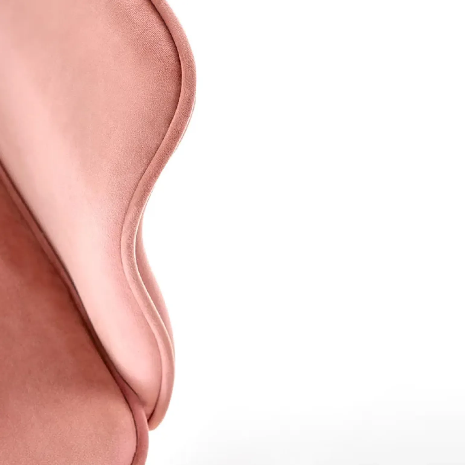 Sedia moderna con braccioli regolabile in velluto rosa Dionisia