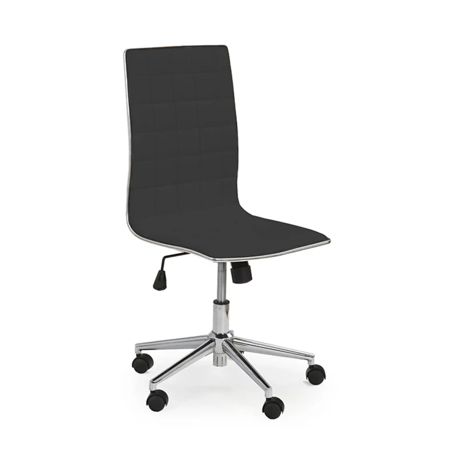 Sedia moderna da ufficio regolabile in ecopelle nero Edipo