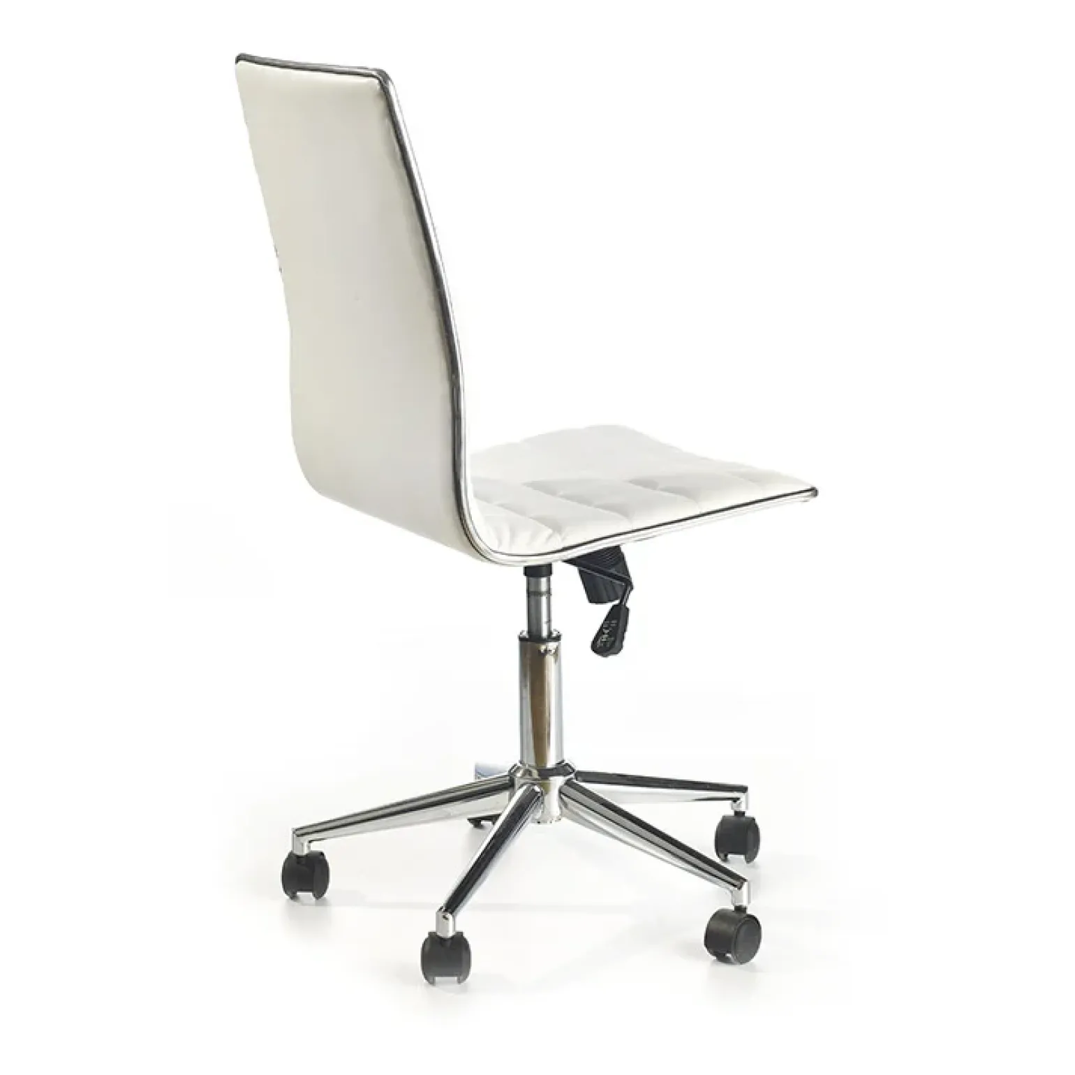 Sedia moderna da ufficio regolabile in ecopelle bianco Edipo