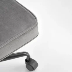 Sedia moderna girevole con braccioli in tessuto grigio Fuego