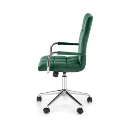 Sedia per scrivania ragazzi in velluto verde scuro Burbon