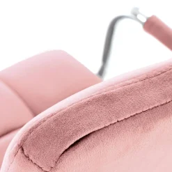 Sedia per scrivania ragazzi in velluto rosa Burbon