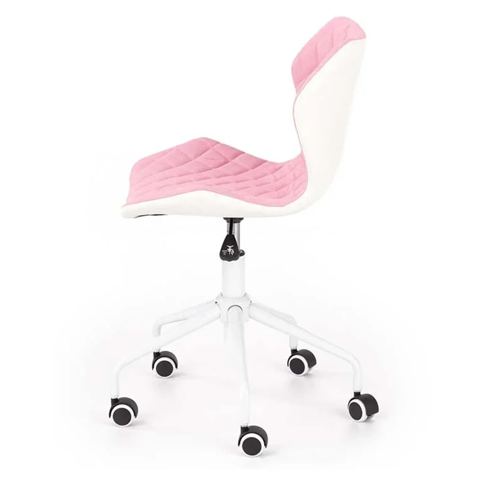 Sedia per scrivania ragazzi in tessuto ecopelle rosa bianco Bilbao