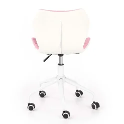 Sedia per scrivania ragazzi in tessuto ecopelle rosa bianco Bilbao