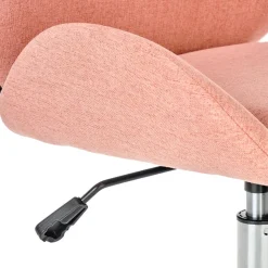 Sedia per scrivania ragazzi in tessuto rosa Carolina