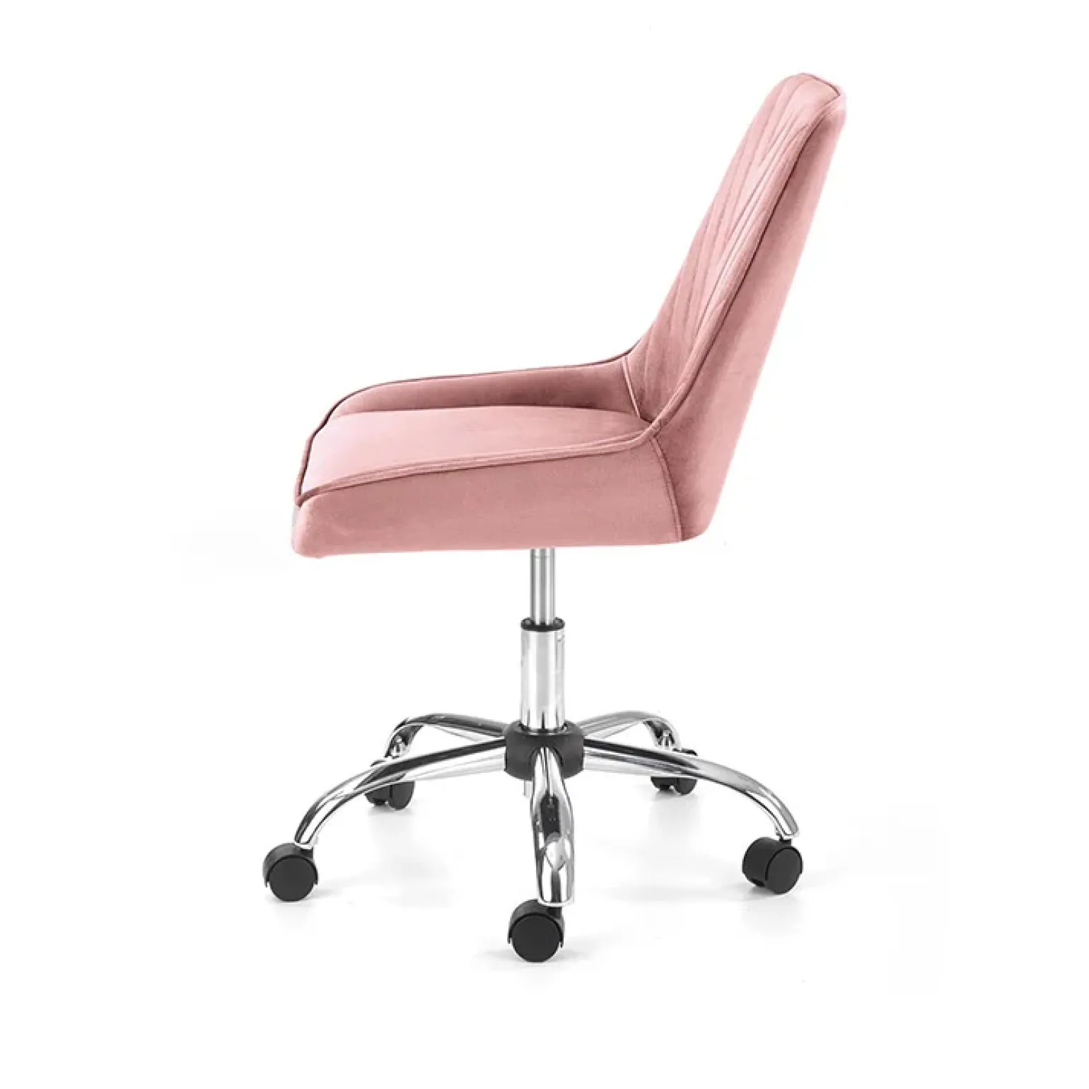 Sedia per scrivania ragazzi in velluto rosa Randy
