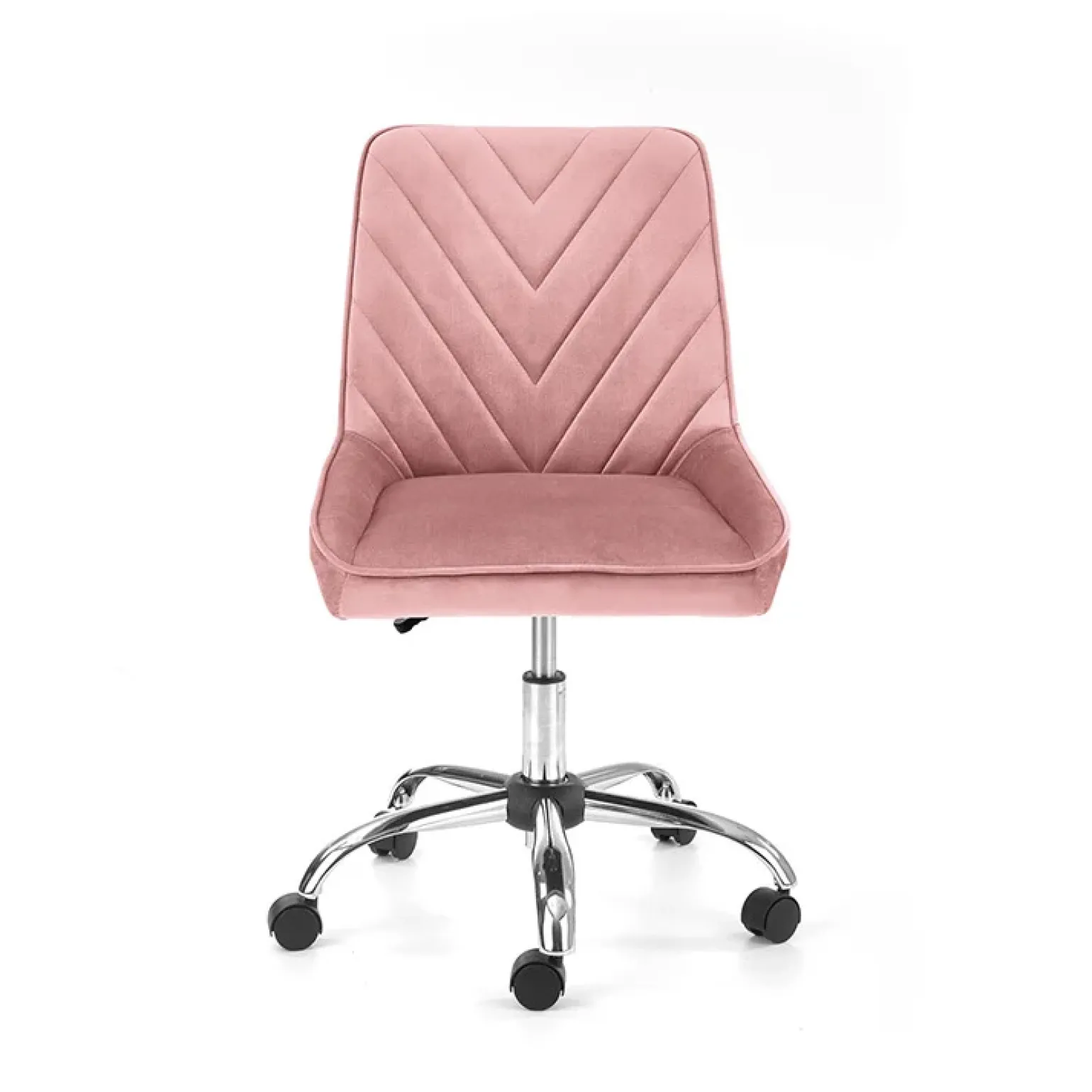 Sedia per scrivania ragazzi in velluto rosa Randy