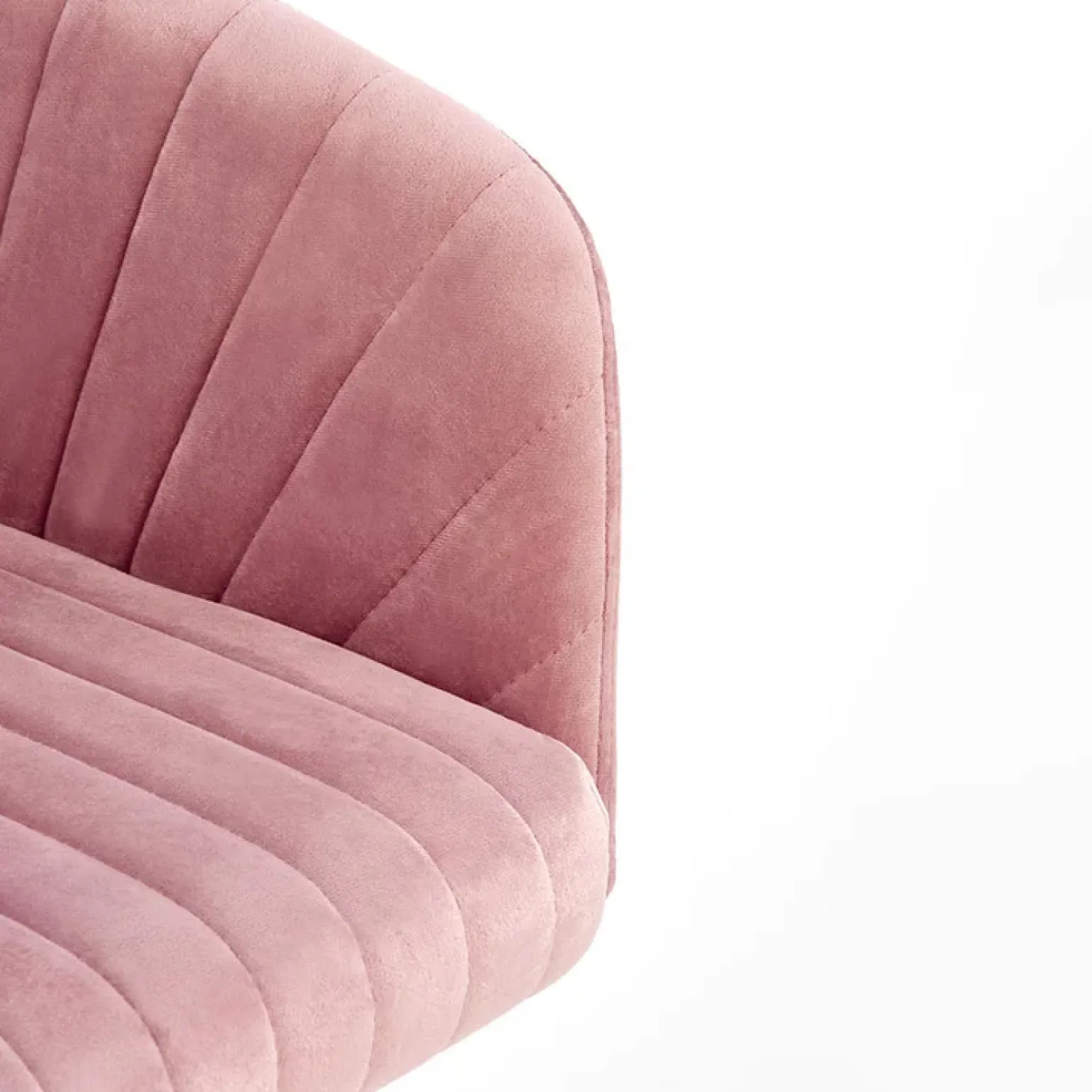 Sedia per scrivania ragazzi in velluto rosa Marengo