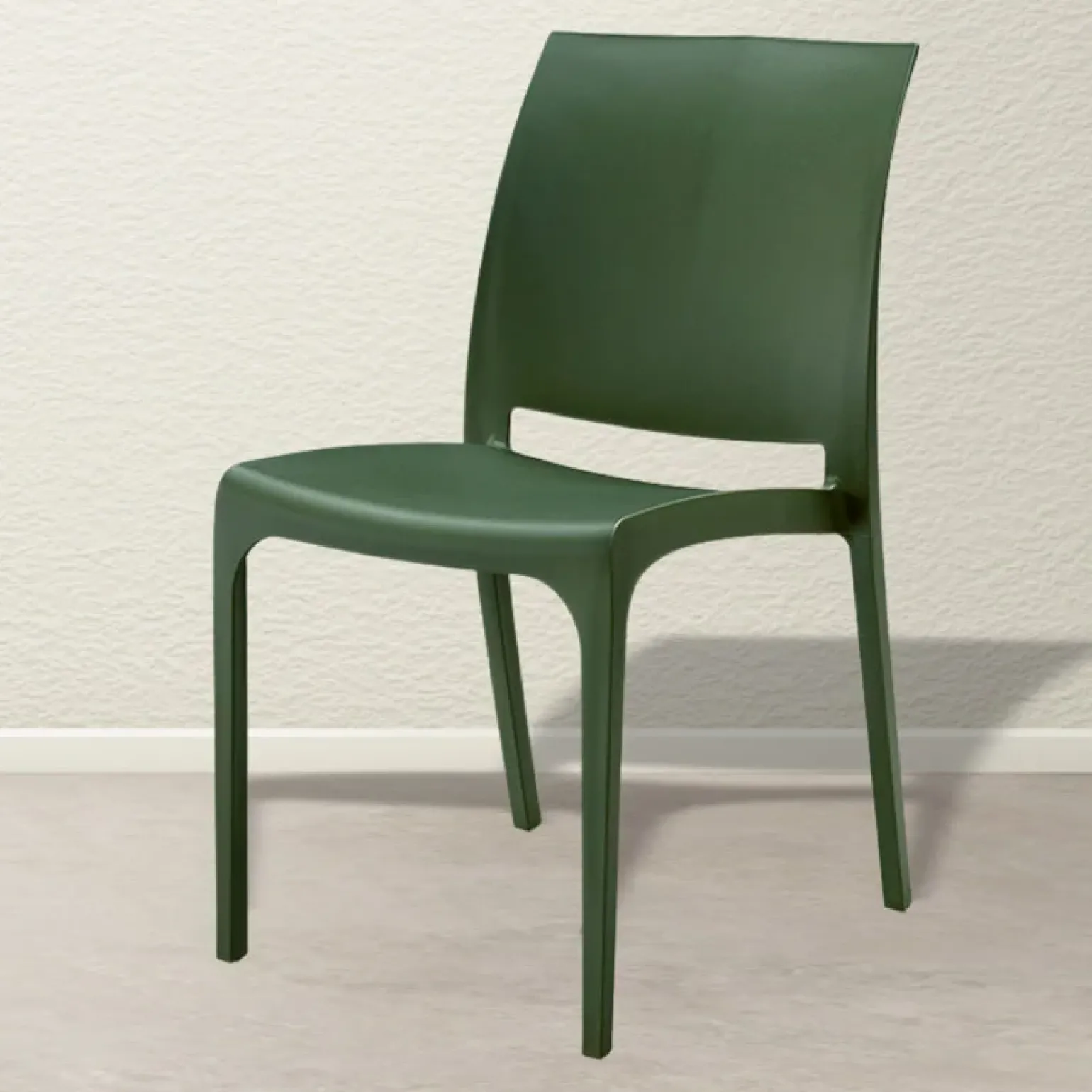 Sedia polipropilene impilabile Tape verde Gihome®