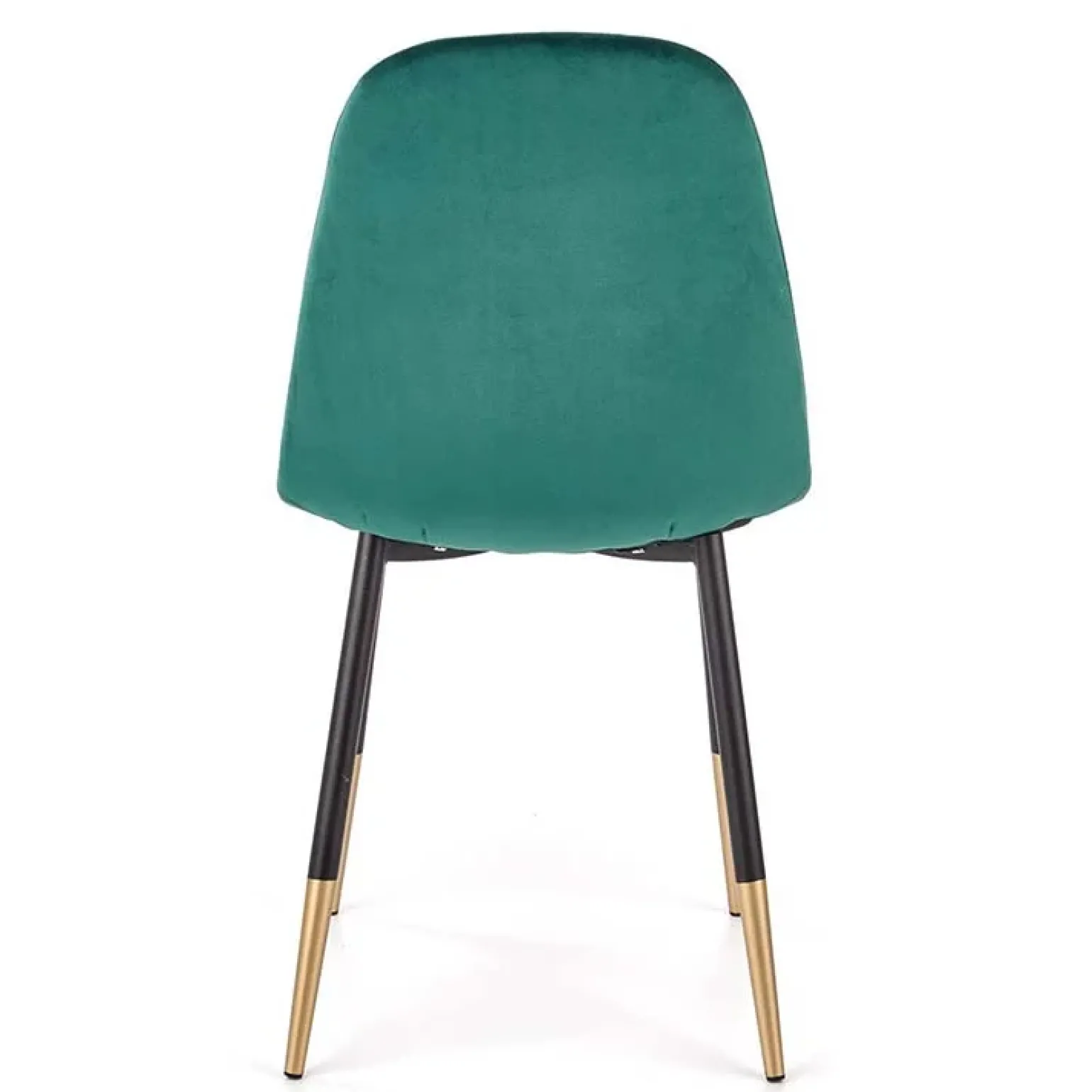 Sedia sala da pranzo imbottita in velluto acciaio verde oro nero Nubia