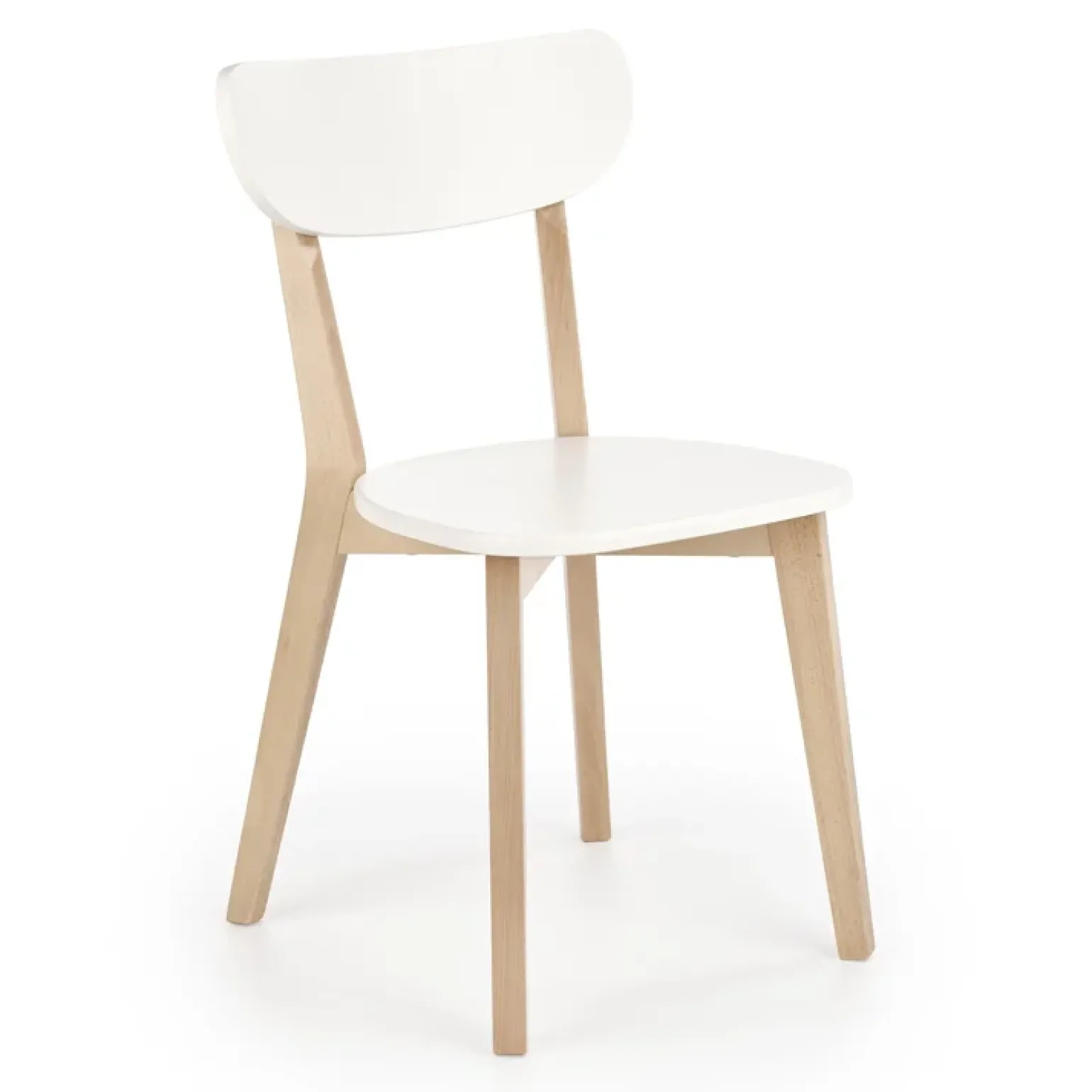Sedia soggiorno design moderno bianco rovere Scandy