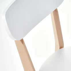 Sedia soggiorno design moderno bianco rovere Scandy