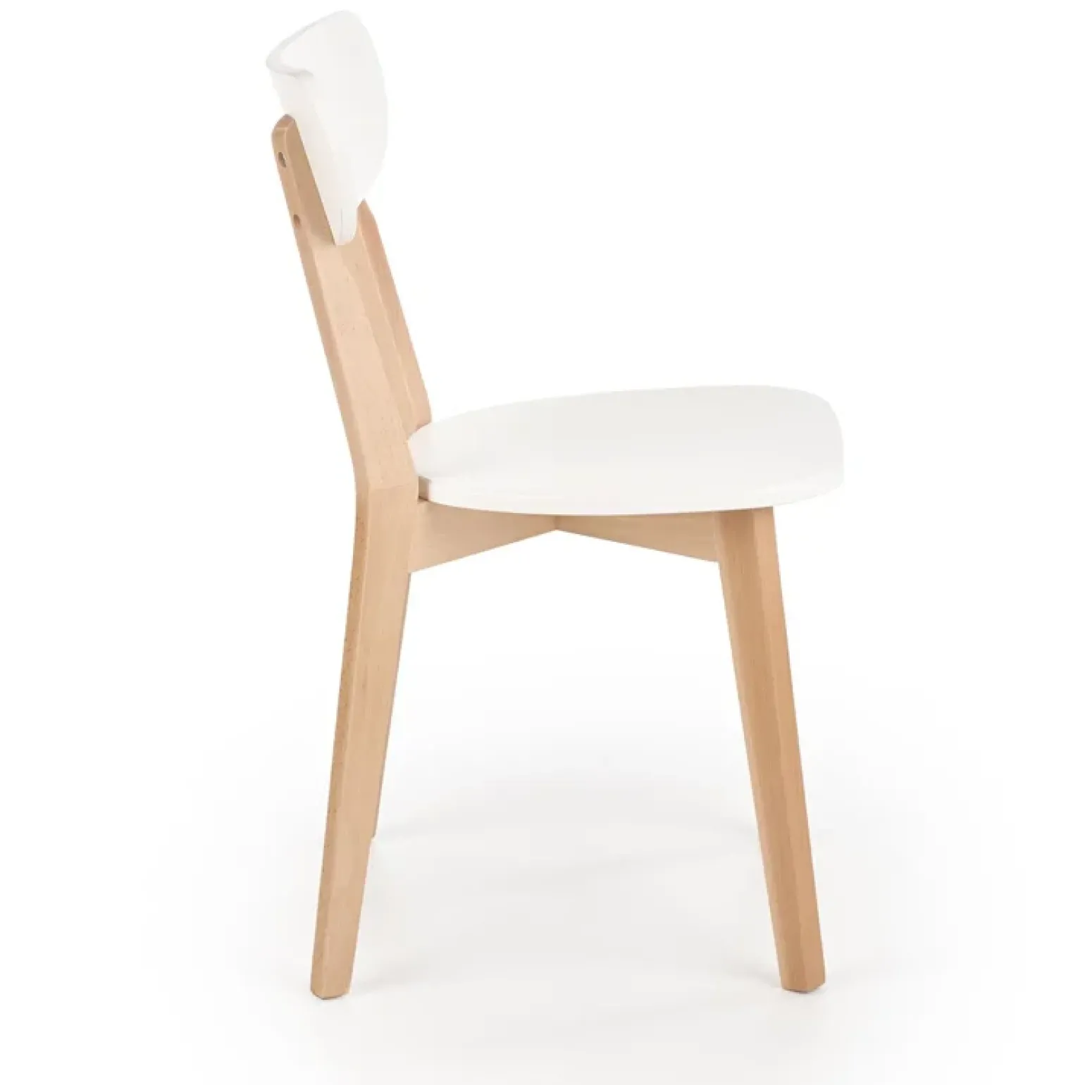 Sedia soggiorno design moderno bianco rovere Scandy
