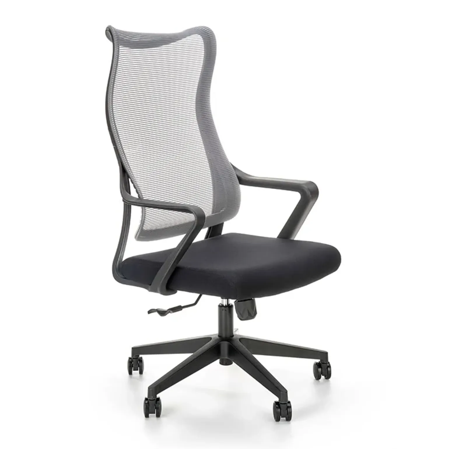 Sedia ufficio con ruote in tessuto grigio Eclipse