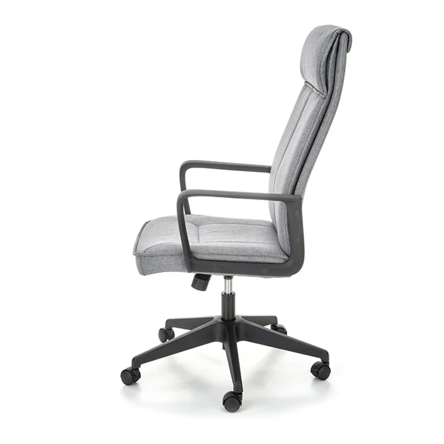 Sedia ufficio con ruote in tessuto grigio Caietana