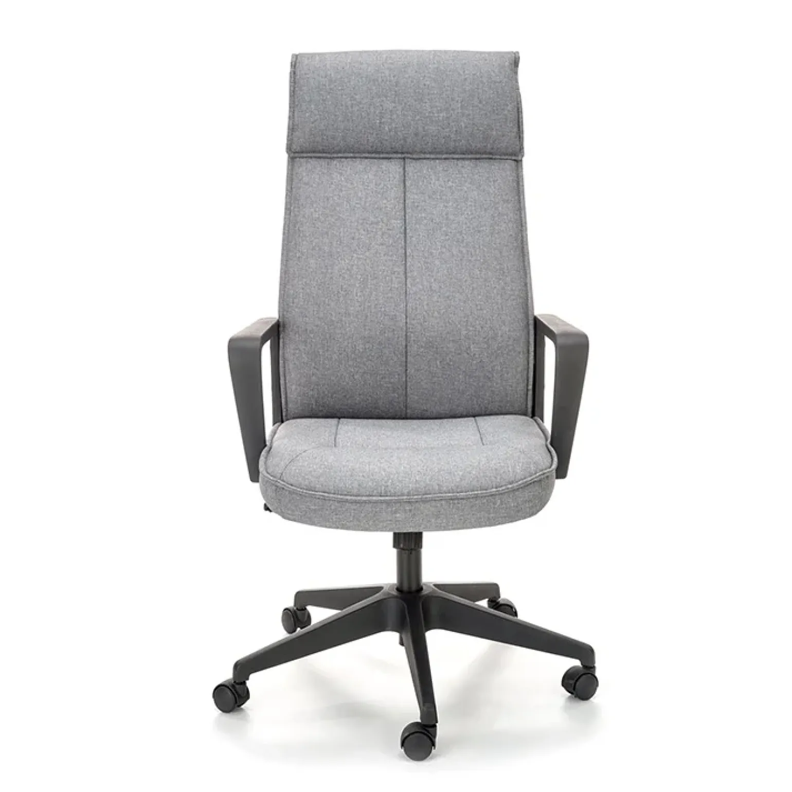 Sedia ufficio con ruote in tessuto grigio Caietana