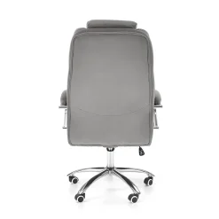 Sedia ufficio con ruote regolabile in velluto grigio Argor