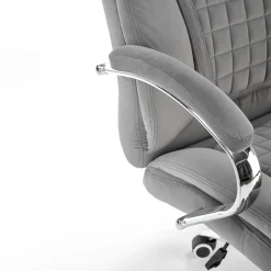 Sedia ufficio con ruote regolabile in velluto grigio Argor