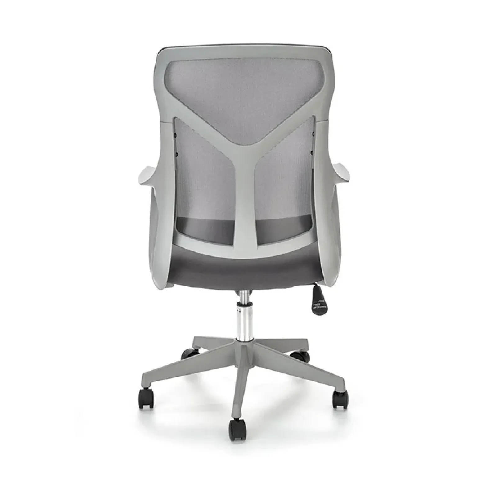 Sedia ufficio girevole regolabile in tessuto grigio Dalia