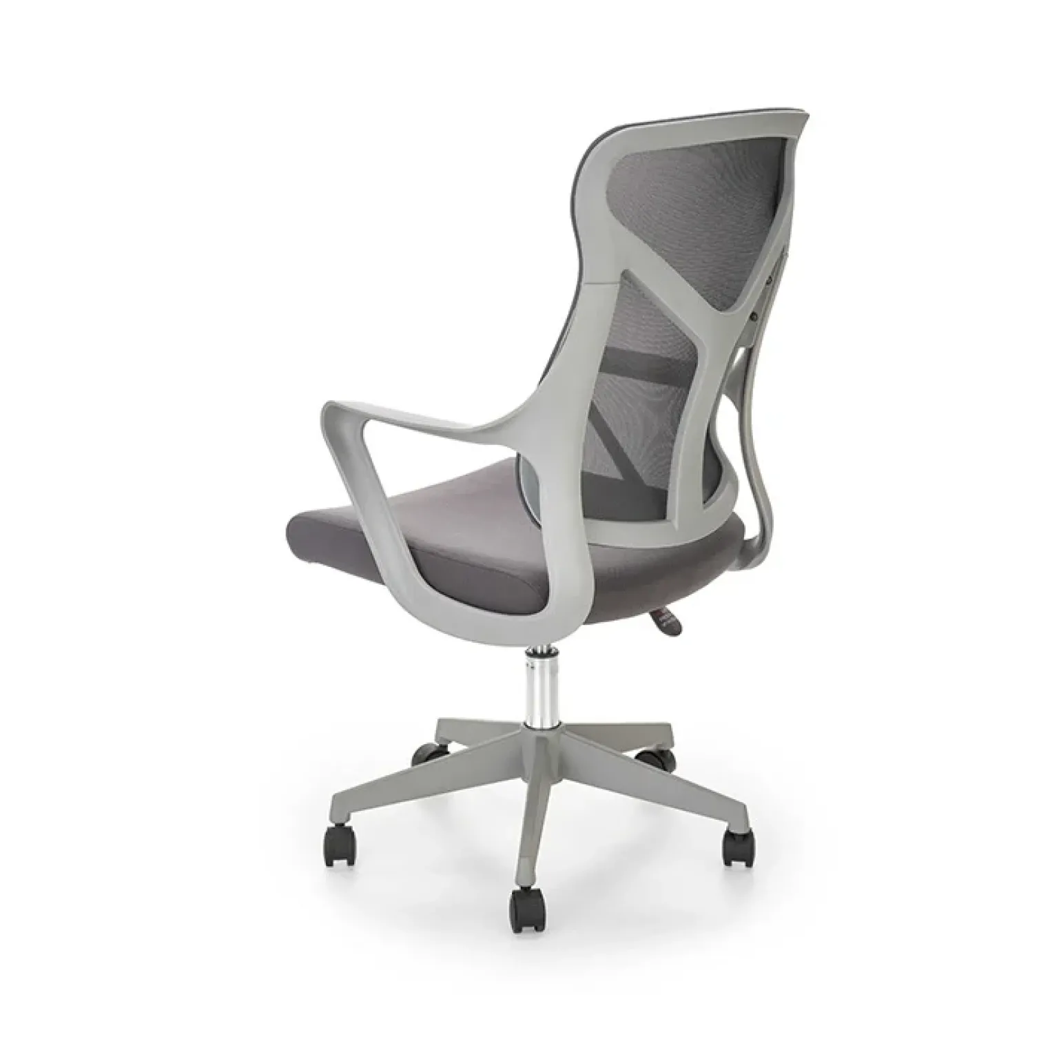 Sedia ufficio girevole regolabile in tessuto grigio Dalia