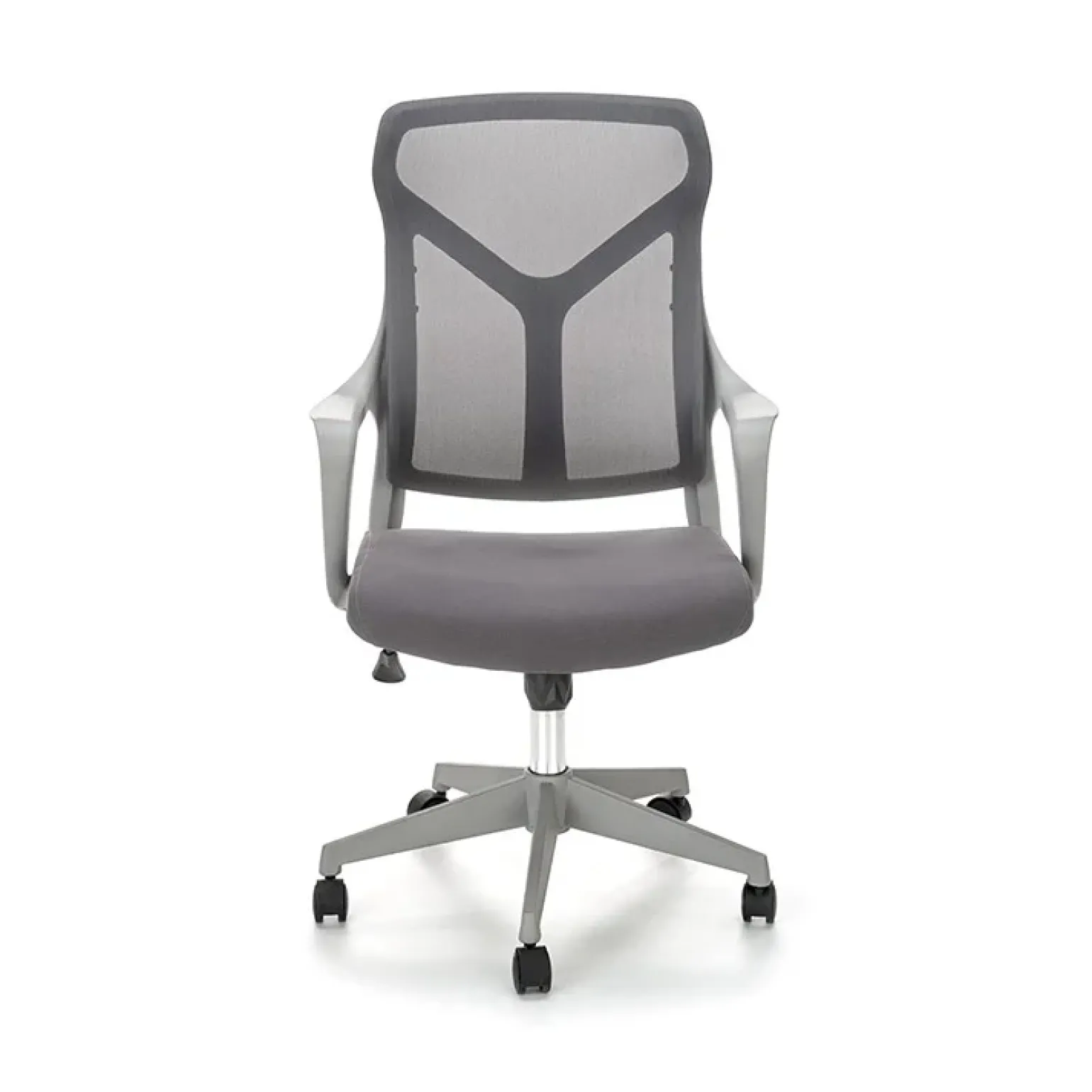 Sedia ufficio girevole regolabile in tessuto grigio Dalia