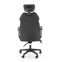 Sedia ufficio regolabile in tessuto ed ecopelle grigio nero Verissima