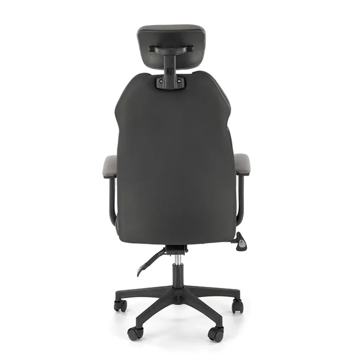 Sedia ufficio regolabile in tessuto ed ecopelle grigio nero Verissima