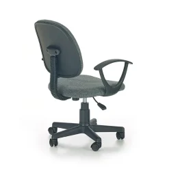 Sedia ufficio regolabile con ruote in tessuto grigio Spaz