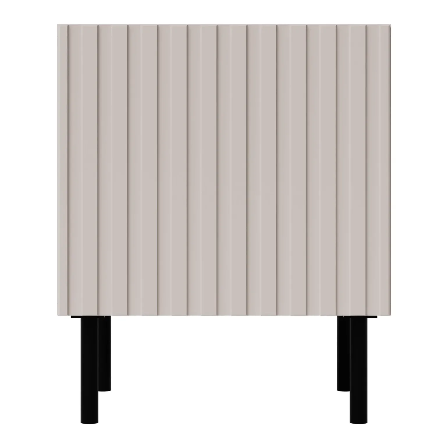 Set 2 comodini 45x54h cm 1 anta con frontali cannettati beige Ziggy