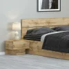 Set 2 comodini 45x32h cm 1 cassetto moderno quercia Tamika