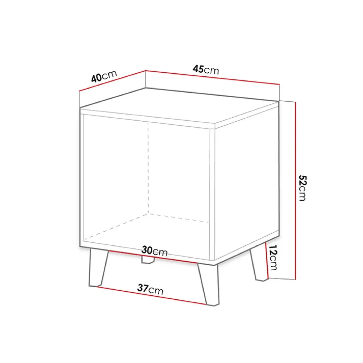 Set 2 comodini 45x52h cm moderni cannettato quercia Essence