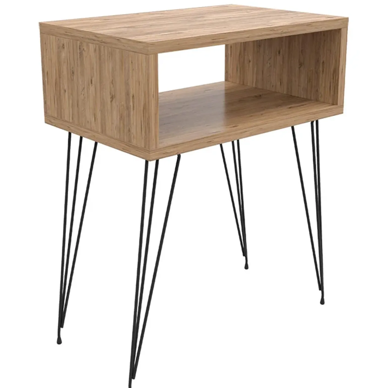 Set 2 comodini 45x59h cm moderni design industrial rovere Jamar