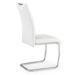 Set 4 sedie da pranzo in ecopelle bianco Deva