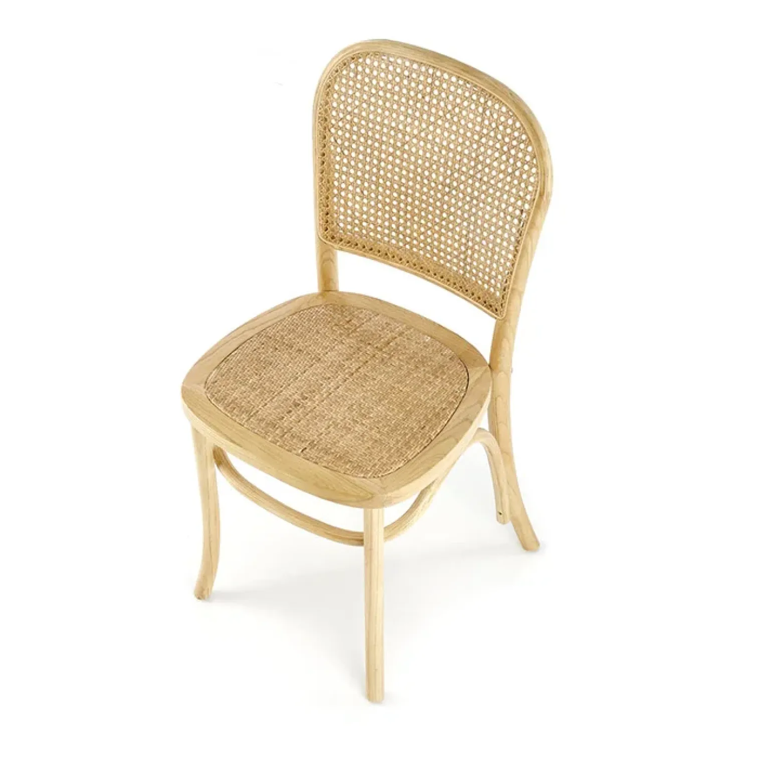 Set 2 sedie da pranzo in rattan naturale Ivory
