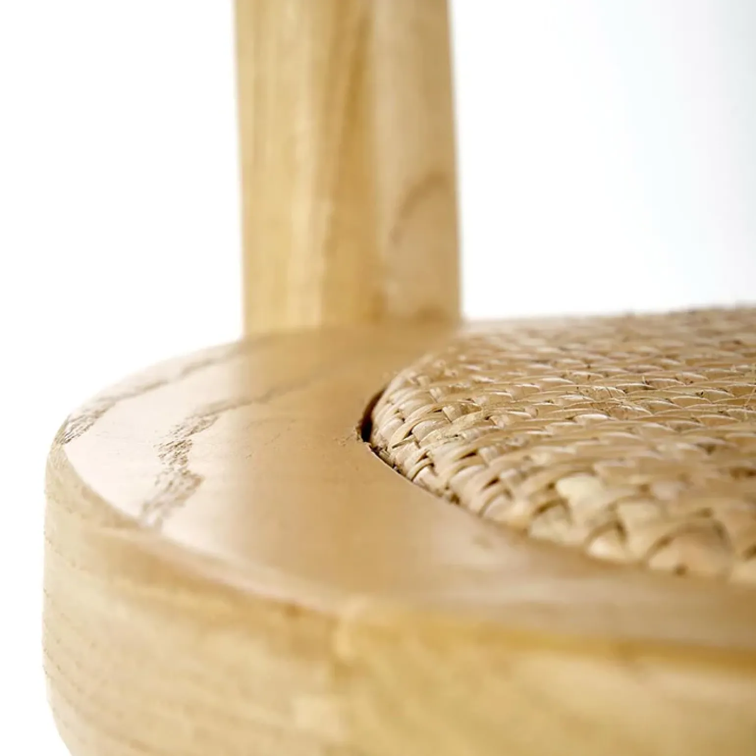 Set 2 sedie da pranzo in rattan naturale Ivory