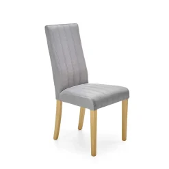 Set 2 sedie da pranzo in tessuto velluto trapuntato grigio rovere chiaro Doha