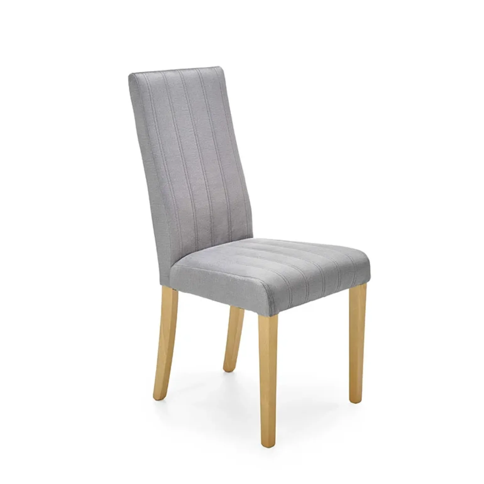 Set 2 sedie da pranzo in tessuto velluto trapuntato grigio rovere chiaro Doha
